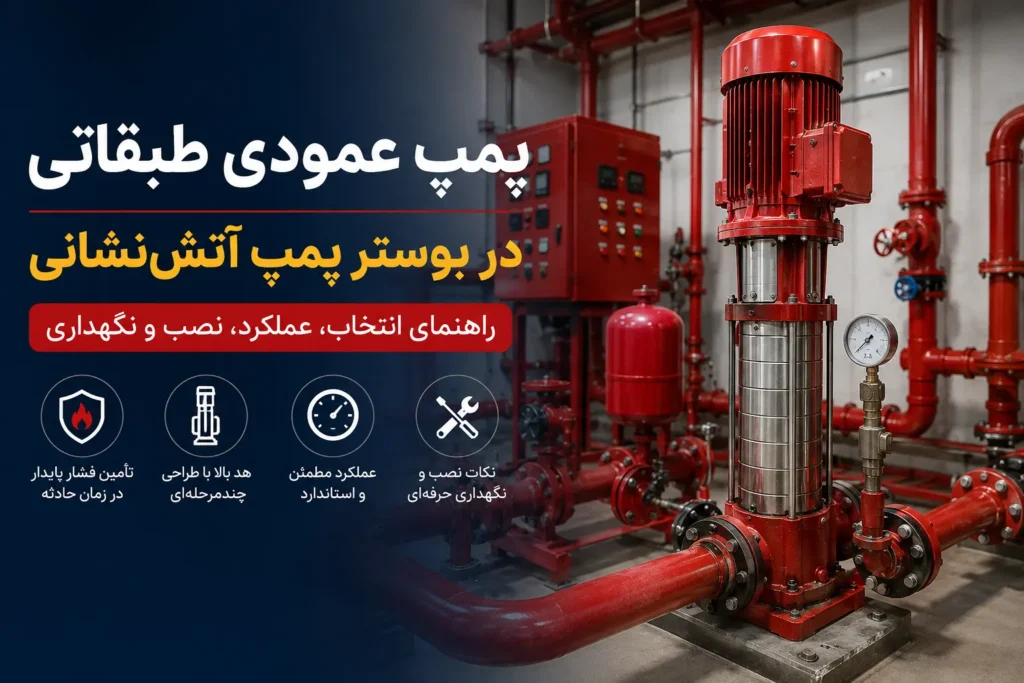پمپ عمودی طبقاتی در سیستم بوستر پمپ آتش نشانی